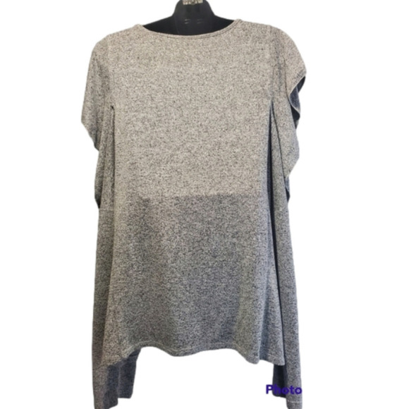 Reitmans Heather Gray Cold Shoulder Top Sz XL - Picture 5 of 8